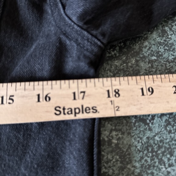 Levi's Denim Trucker Jacket Women‎ Small Black Denim Button Front Altered Design - Picture 10 of 13